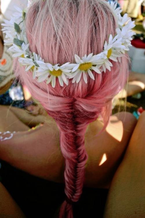 pink fishtail braid