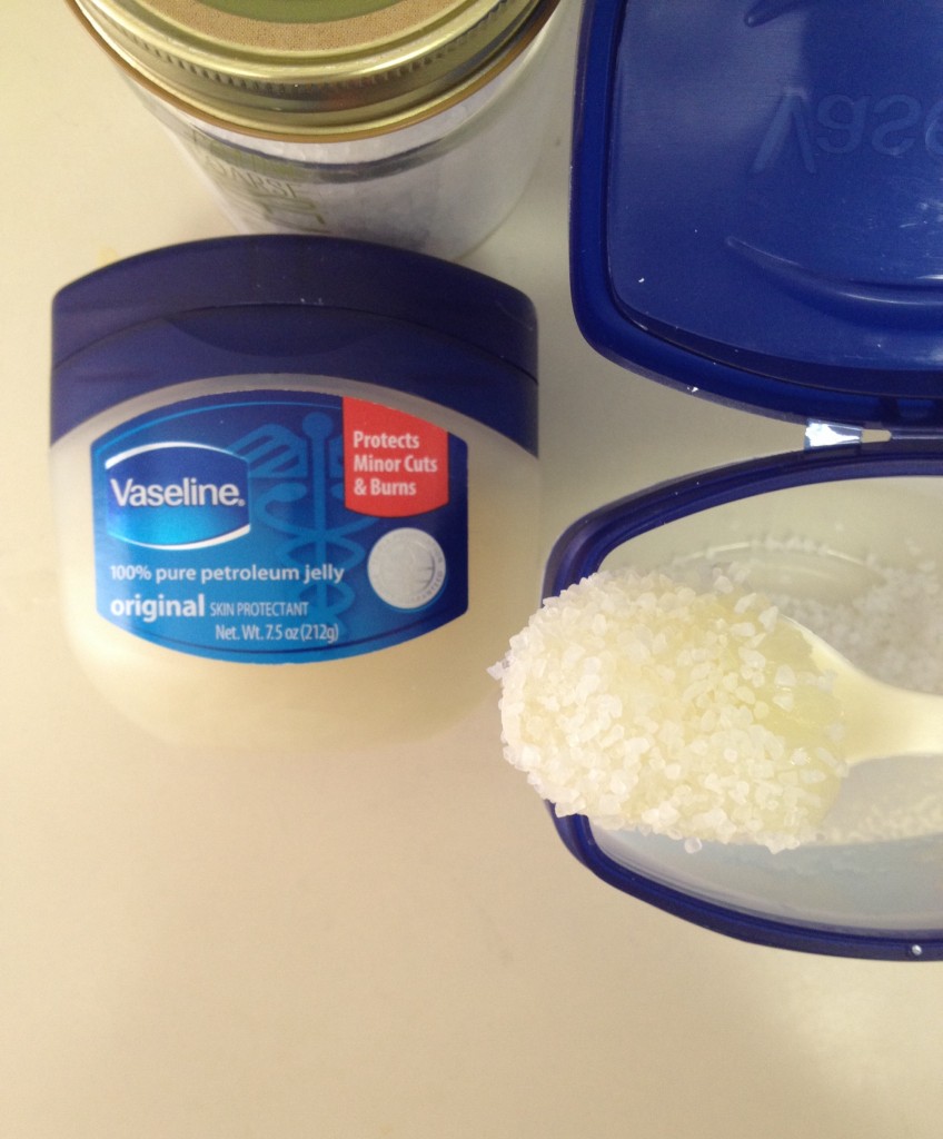 DIY Vaseline Body Scrub featured by top DC beauty blogger, The Beauty Minimalist