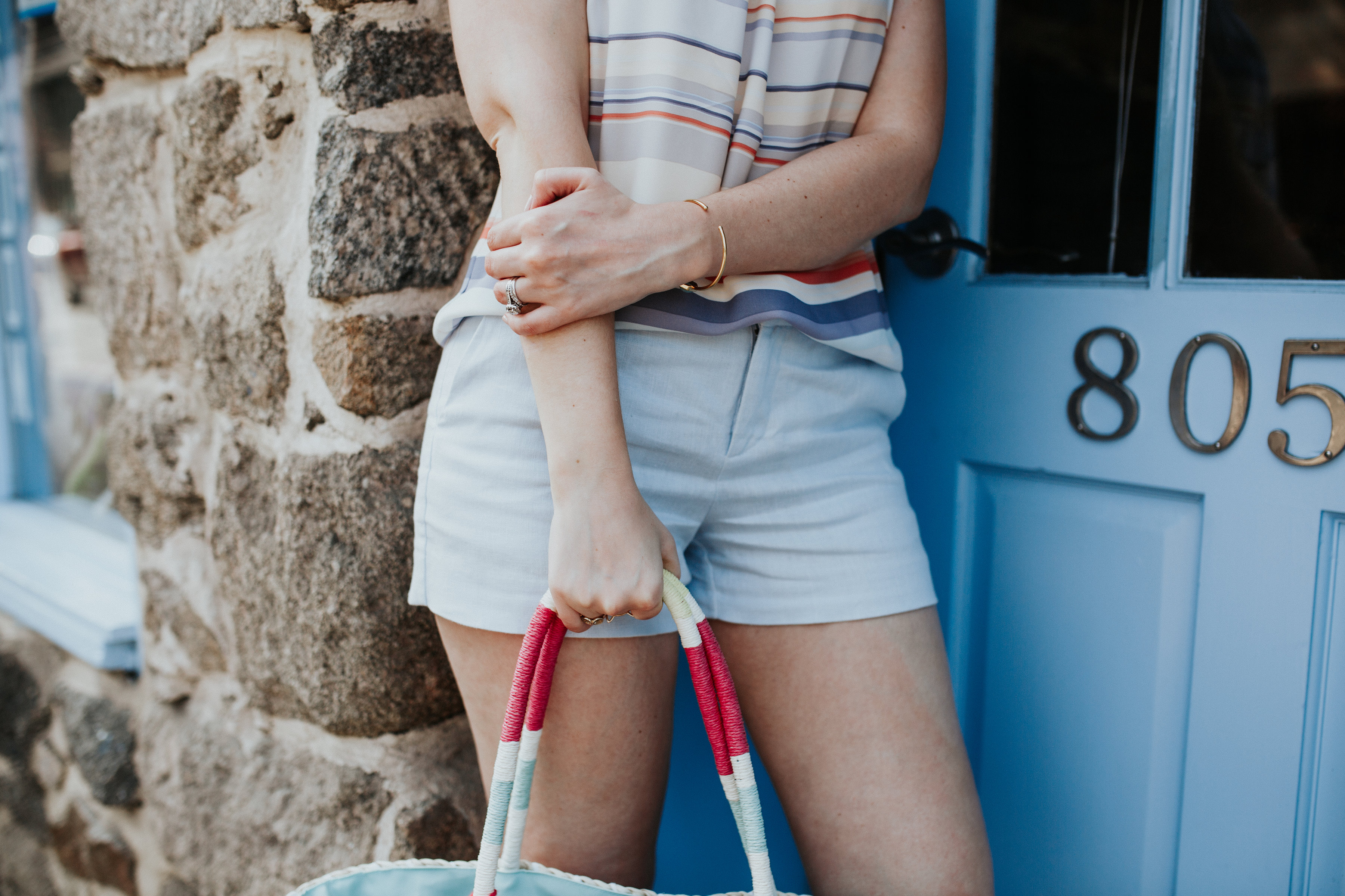 Blue Linen Shorts - Summer Style - Politics of Pretty