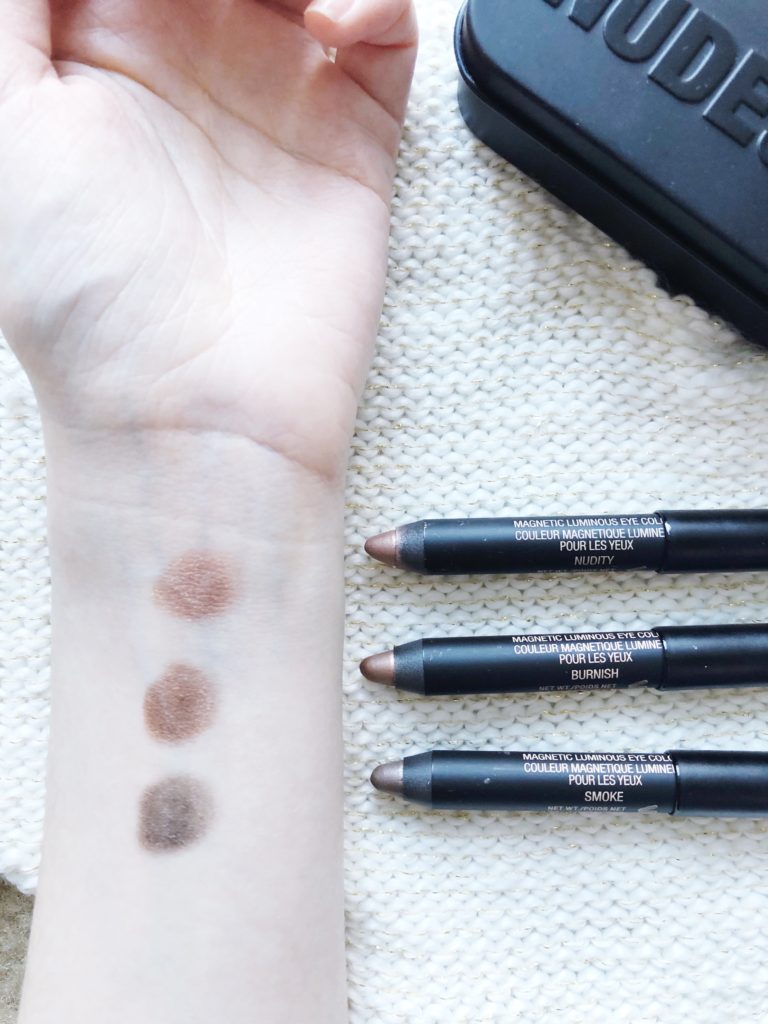 Nudestix Review: Swatches of Metallics for Eyes Set