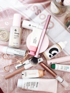Glossier winter makeup routine for a glowy dewy complexion
